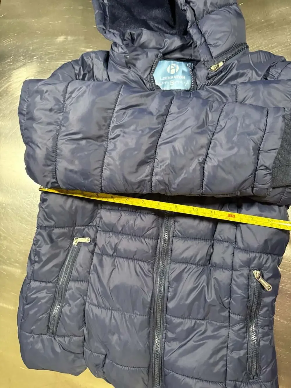 Leehanton Women's Hooded Puffer Jacket Blue Size S - Picture 3 of 7